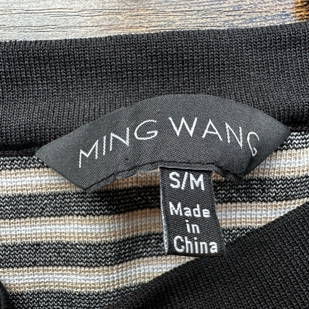 Ming Wang Striped Short Sleeve Dress - Picture 8 of 11
